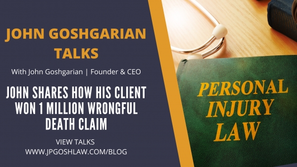 John Goshgarian Talks Episode 2.1 for Country Club, Florida Citizen - John Shares How His Client Won 1 Million Wrongful Death Claim